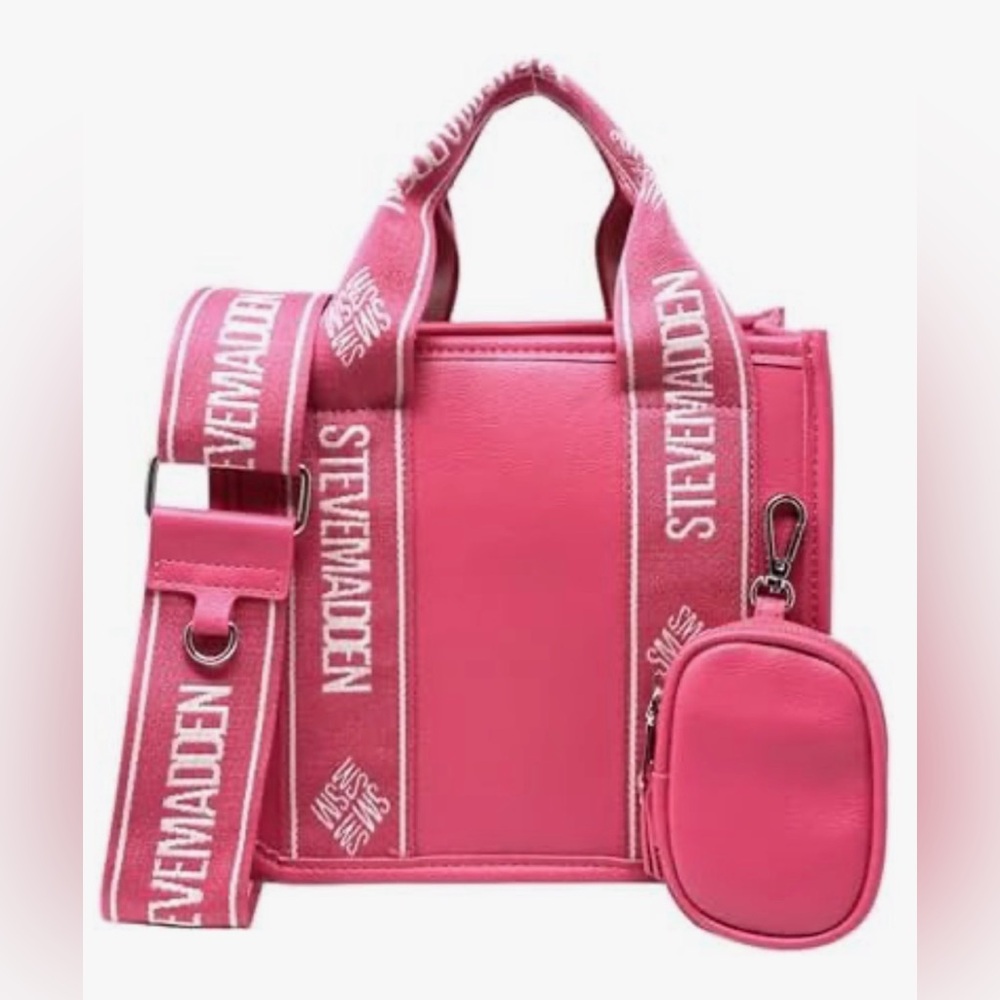 Steve Madden Bwebber Convertible Tote Bag Candy Pink